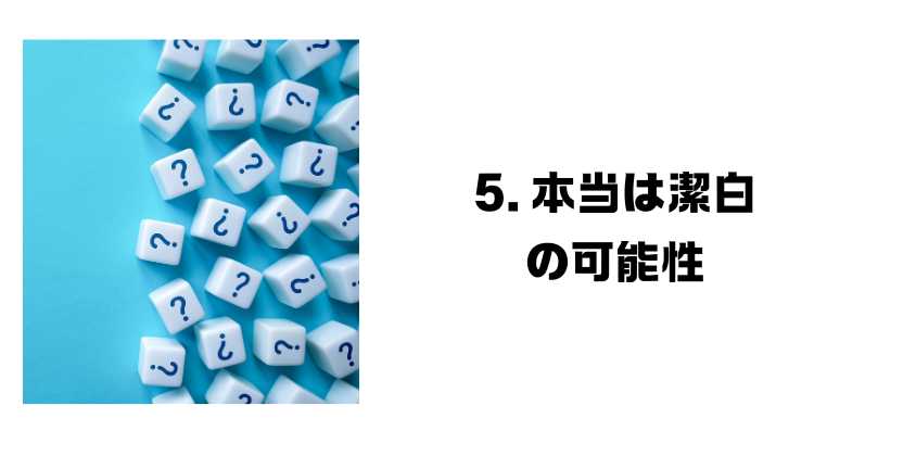 5. 本当は潔白の可能性